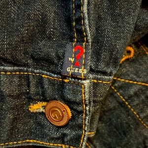 Guess fitted jean jacket dark denim